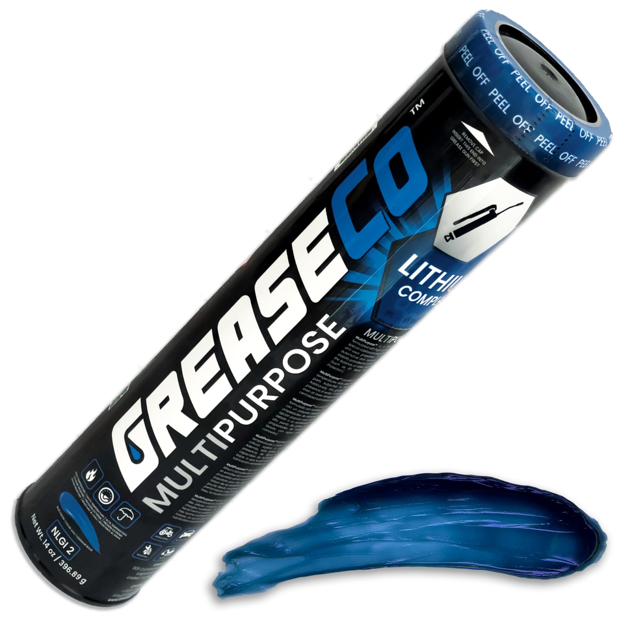 Wheel Bearing Grease Tube | Lithium Complex | High Temp | Axle | Automotive | Tractor | Truck | Ball Joint | Cv | Marine Boat | Grease For Grease Gun | Blue | Single Cartridge | Nlgi 2 | Multipurpose